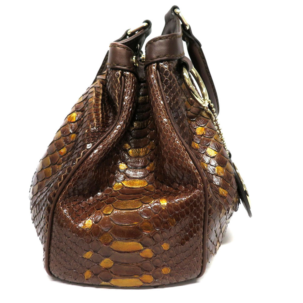 Gucci Python Handbag Brown - Picture 4 of 9